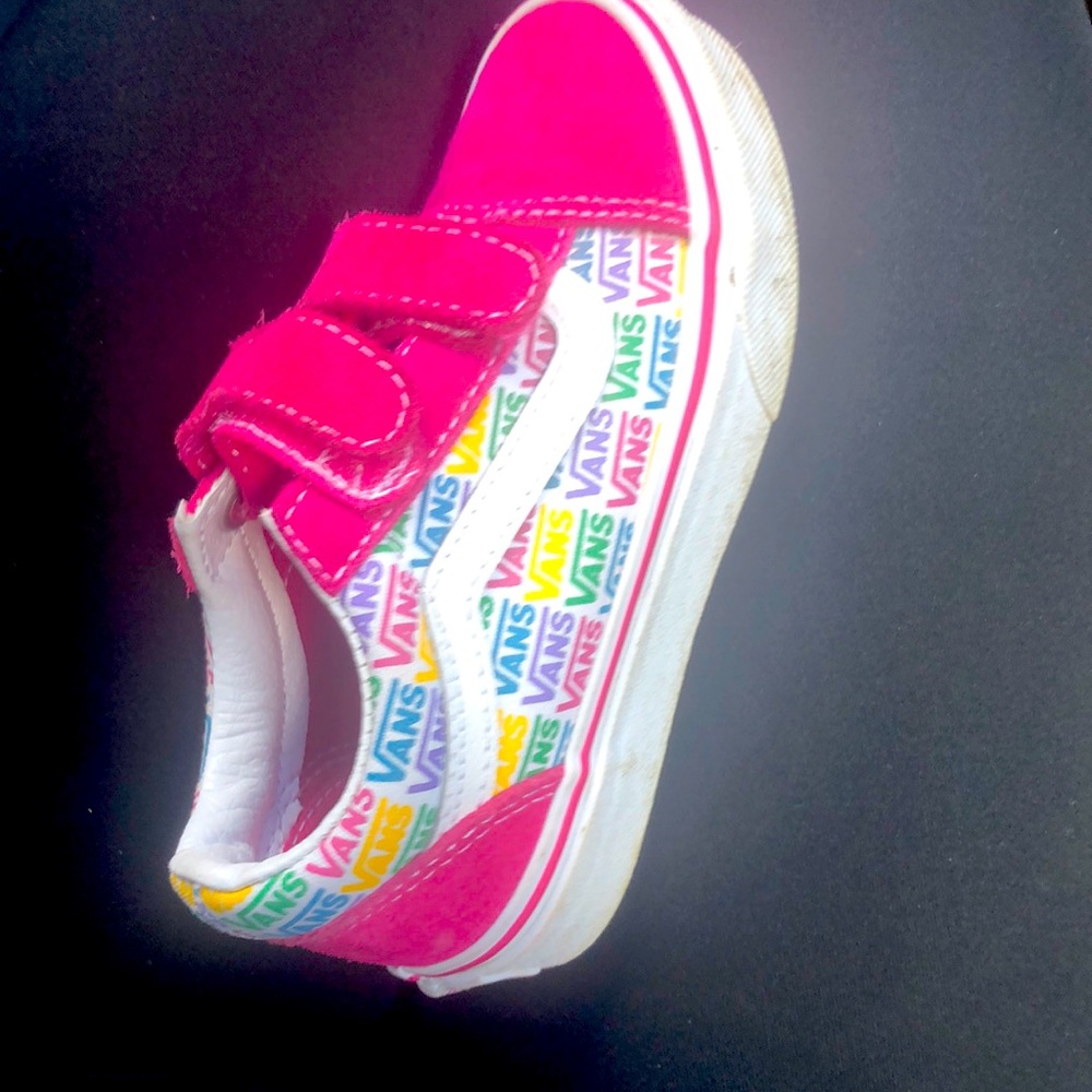 Pink Velcro Vans